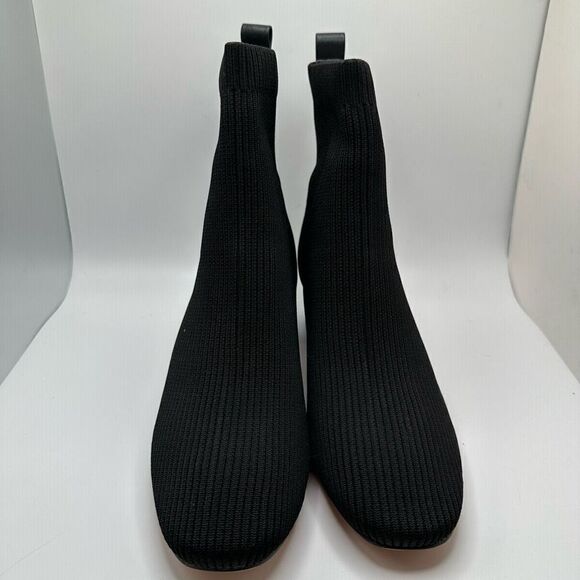 CUSHIONAIRE Women's Stretch bootie +Memory Foam 8 BLACK - Picture 2 of 7